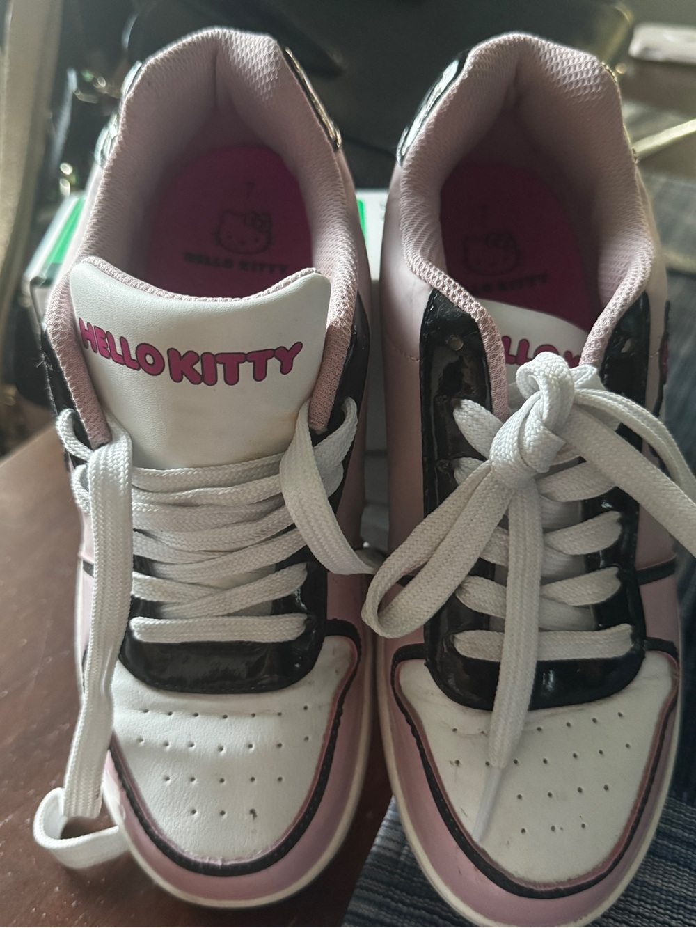 Hello Kitty White, Pink & Black Kids Sneakers